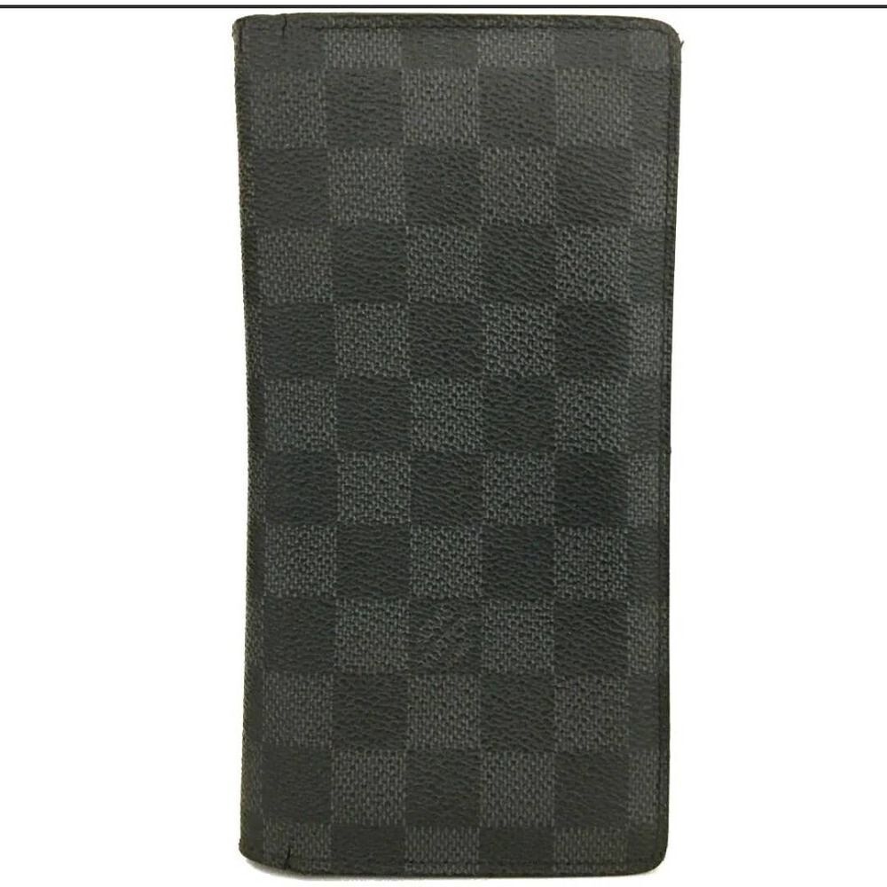 Authentic Louis Vuitton Damier Graphite Long Wallet Purse/SP4028.